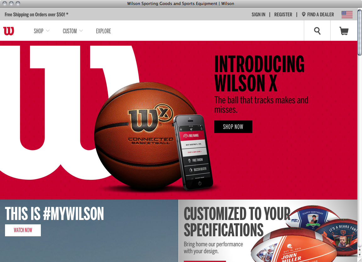 Wilson website Fonts In Use